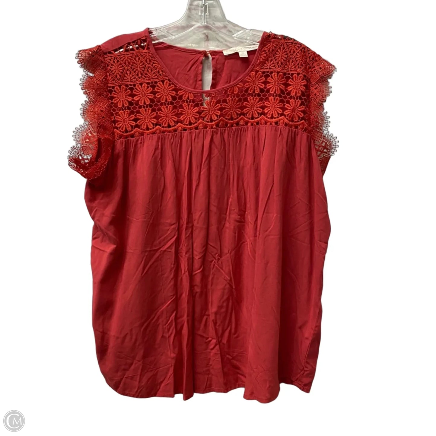 Top Short Sleeve By Cme In Red, Size: Xl