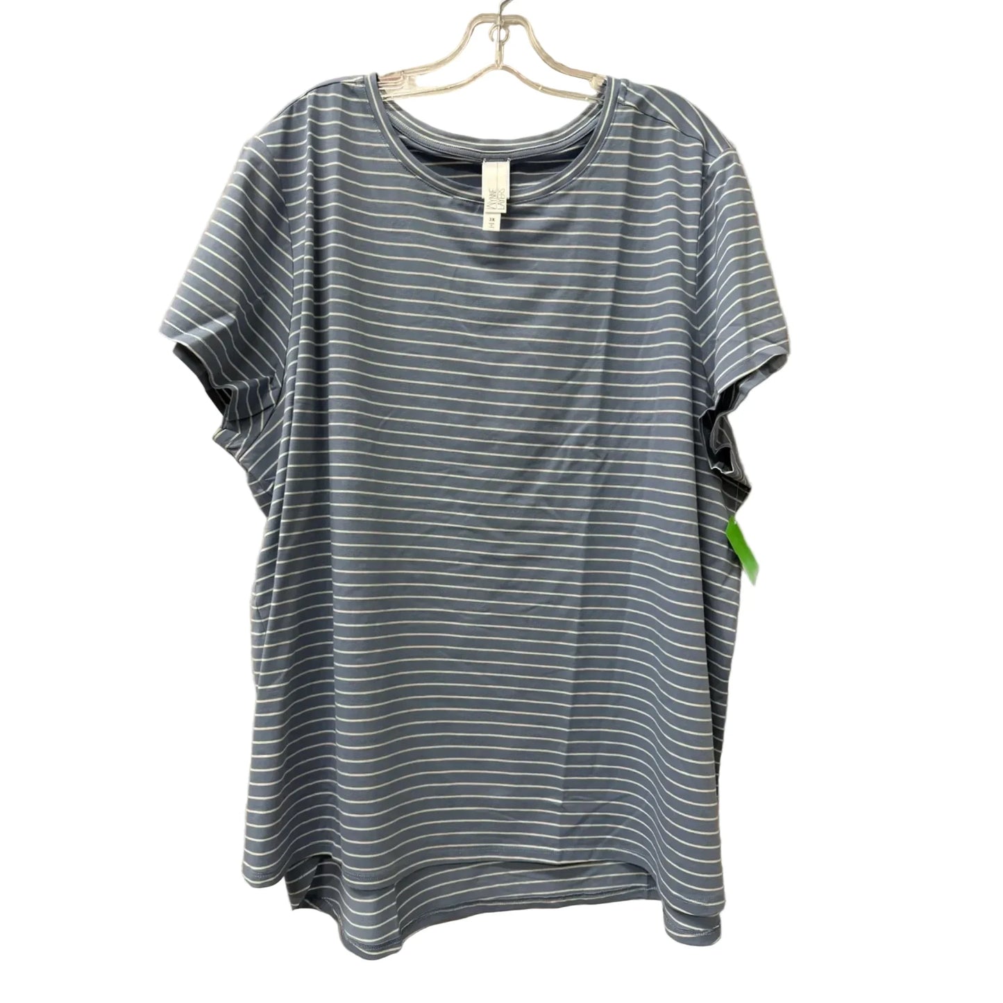 Top Short Sleeve By wynne layers In Blue, Size: 3x