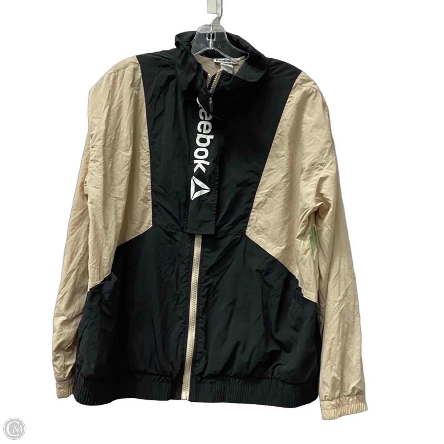 Athletic Jacket By Reebok In Black, Size: L