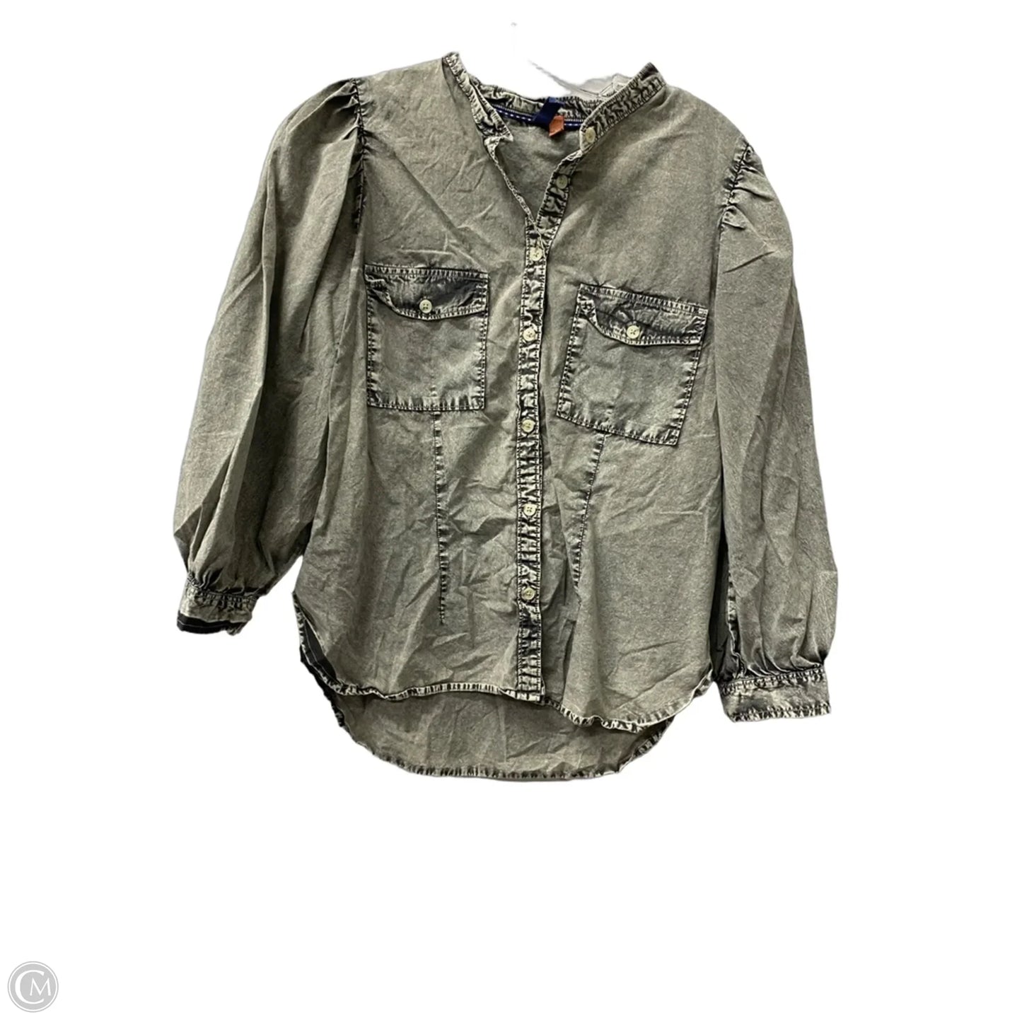 Top Long Sleeve By Pilcro In Grey, Size: S