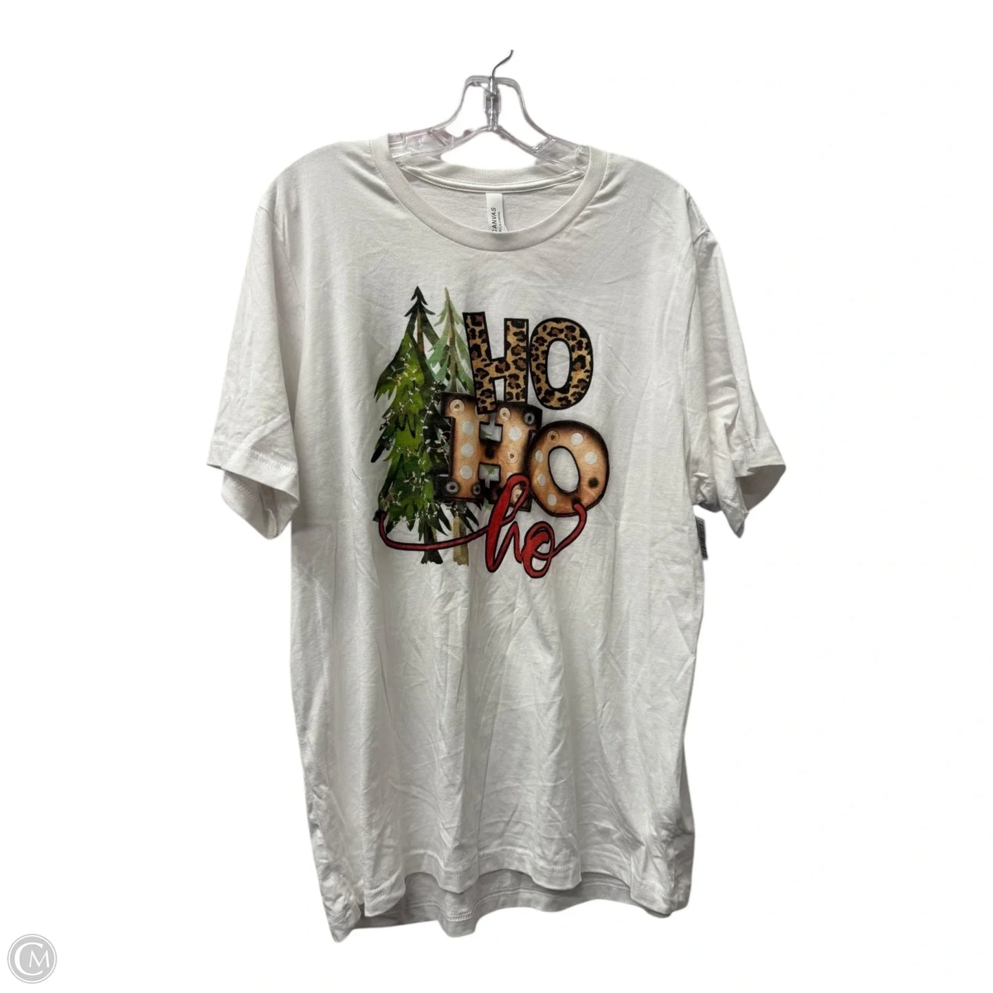 Top Short Sleeve By Bella + Canvas In White, Size: Xl