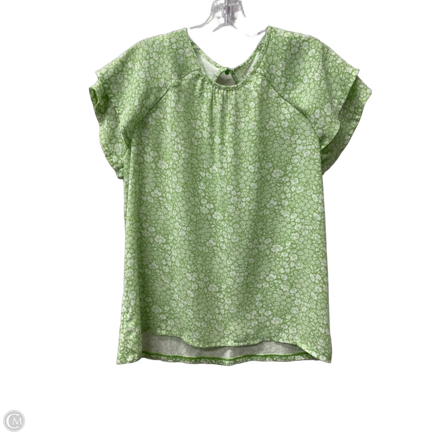 Top Short Sleeve By Loft In Green, Size: S
