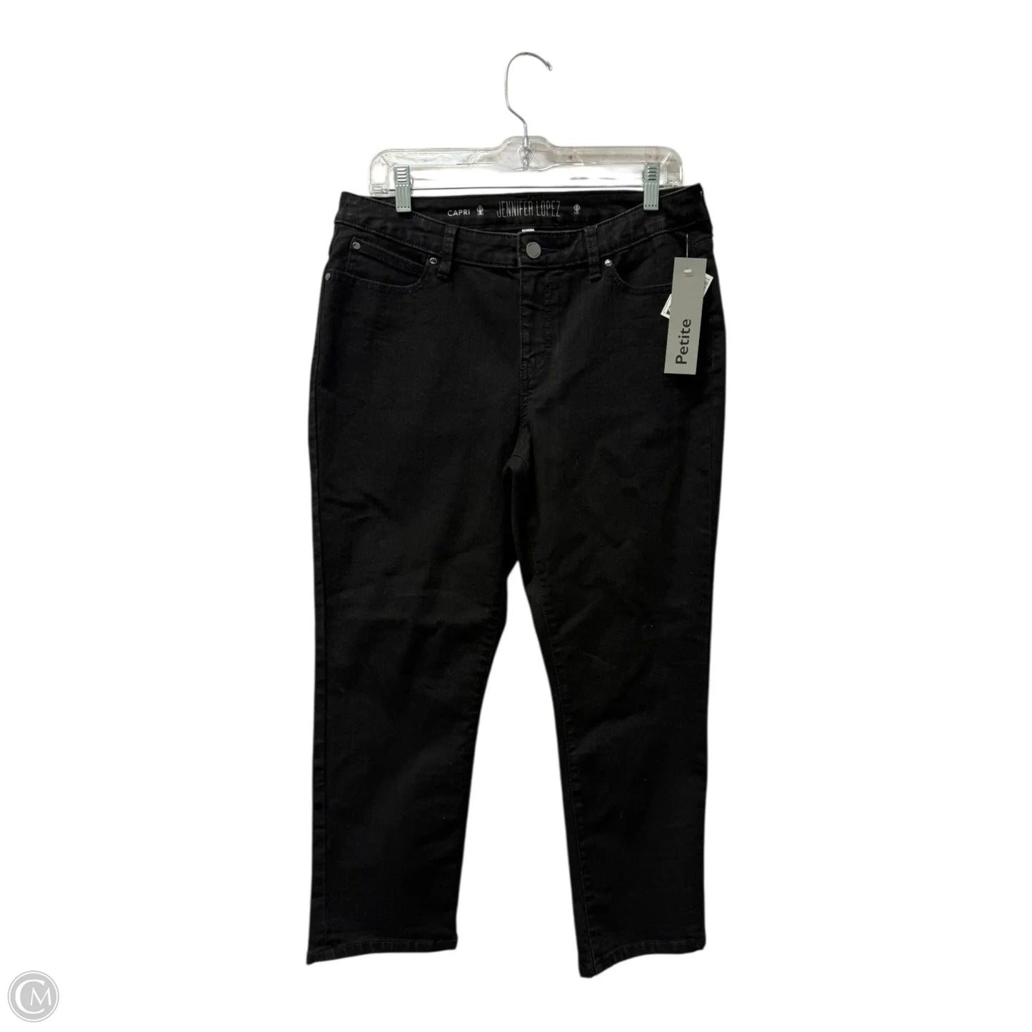 Jeans Cropped By Jennifer Lopez In Black, Size: 12p
