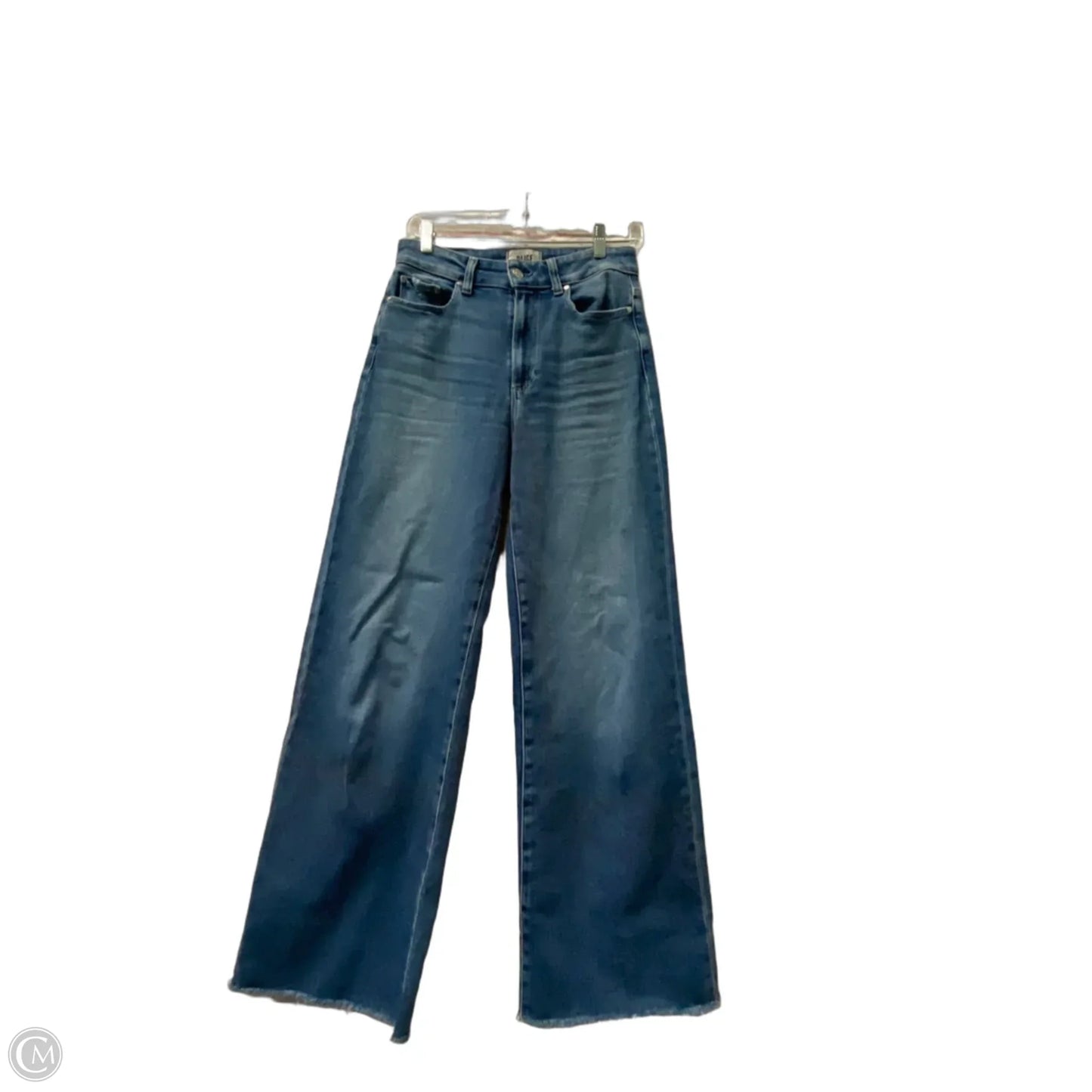 Jeans Straight By Paige In Blue Denim, Size: 4