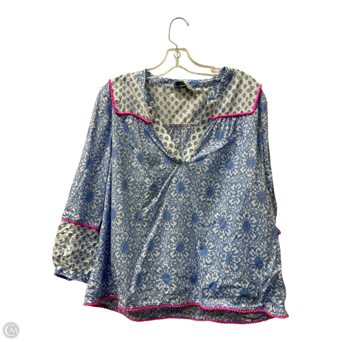 Top Long Sleeve By Vineyard Vines In Blue, Size: Xl