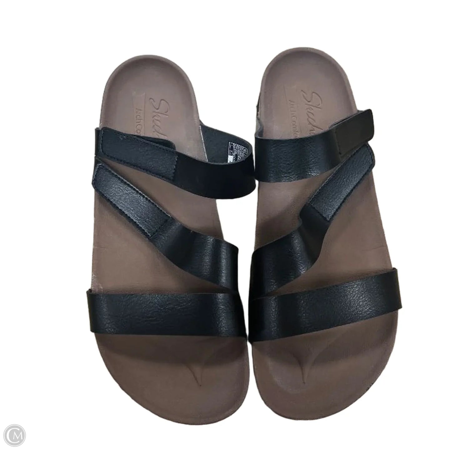 Sandals Flats By Skechers In Black, Size: 10