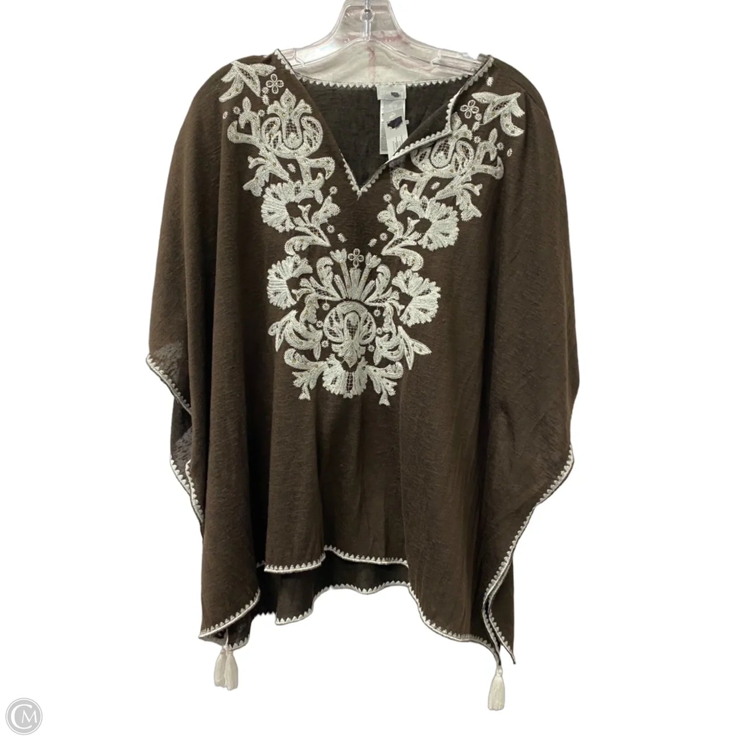 Poncho By Chicos In Brown, Size: S