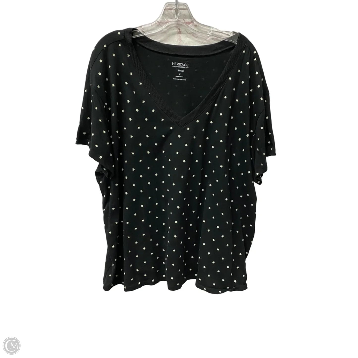 Top Short Sleeve By Torrid In Black, Size: 2x