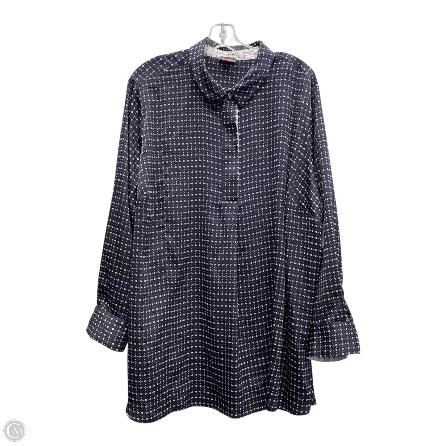 Top Long Sleeve By Vince Camuto In Blue, Size: 3x