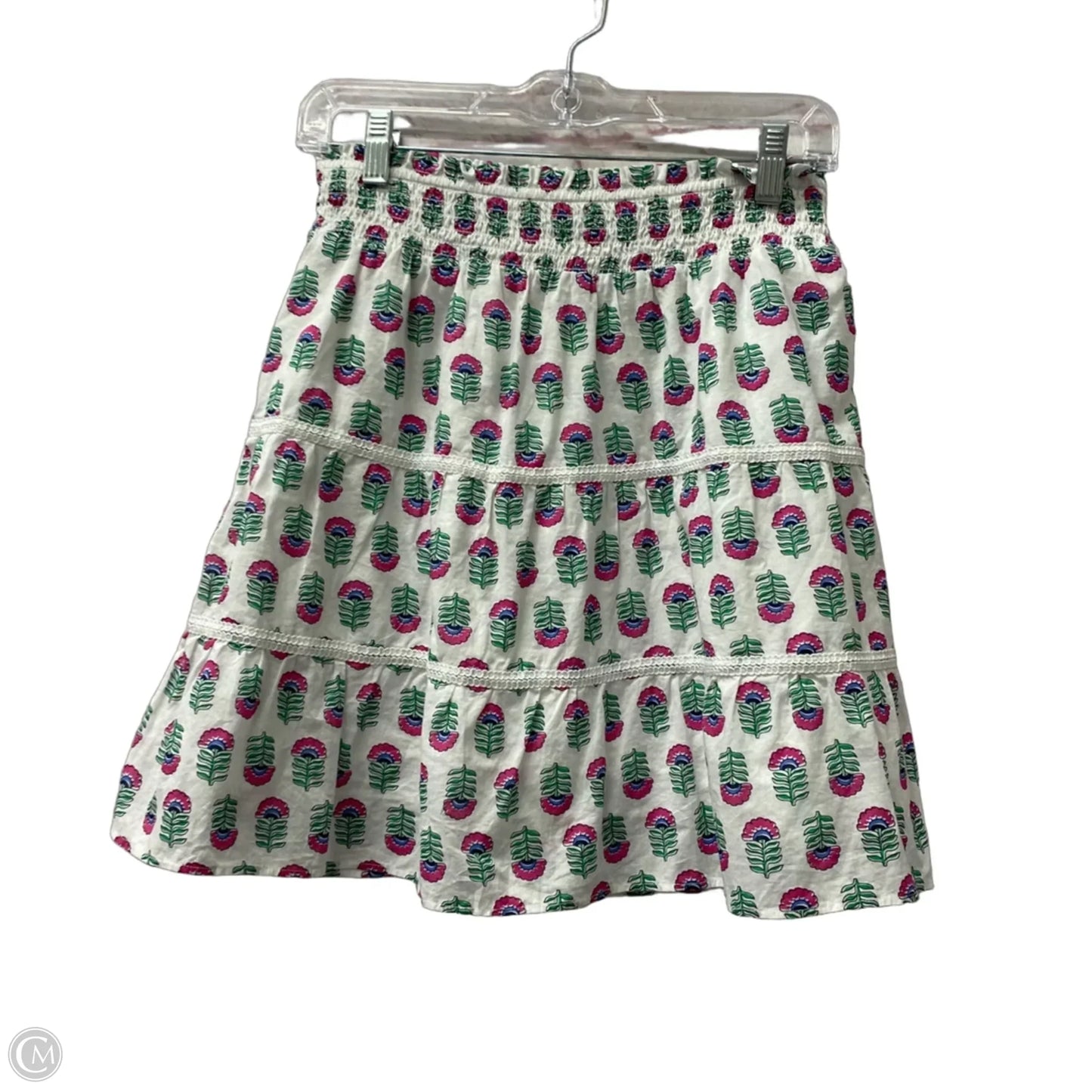 Skirt Mini & Short By J. Crew In Green & White, Size: S