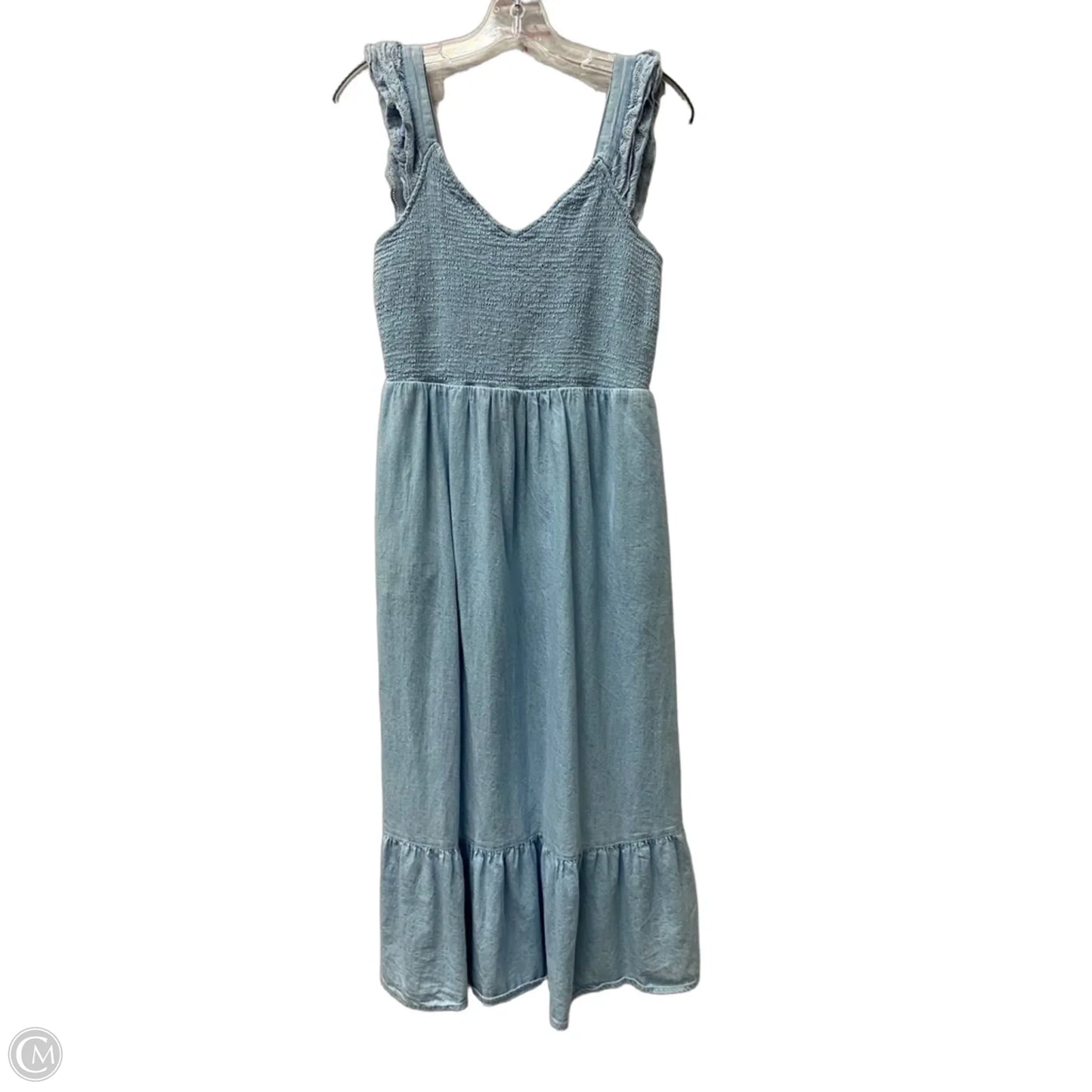 Dress Casual Midi By Old Navy In Blue Denim, Size: S