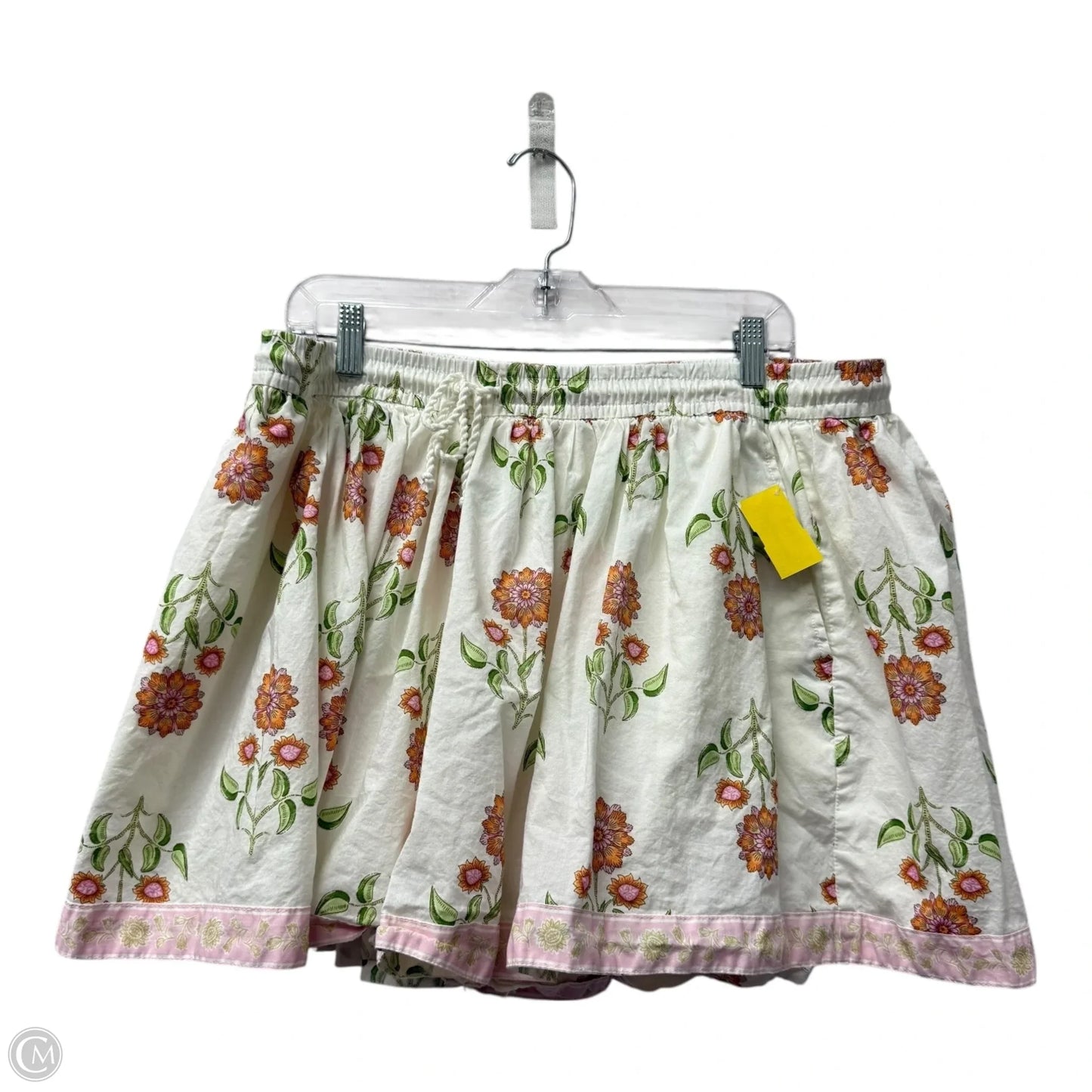 Top 2pc Short Sleeve By Old Navy In Orange & White, Size: Xl