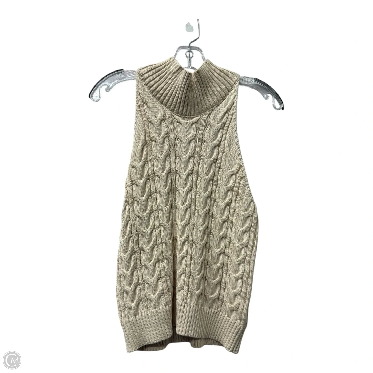 Top Sleeveless By Heartloom In Tan, Size: M