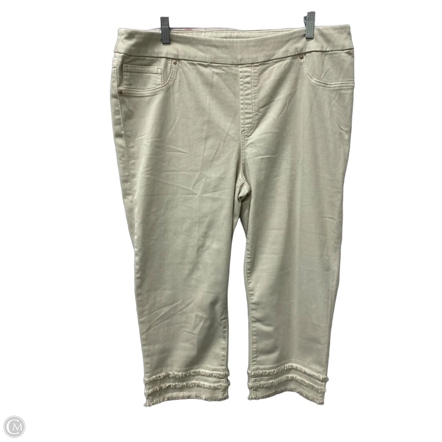 Capris By Chicos In Grey Denim, Size: 16
