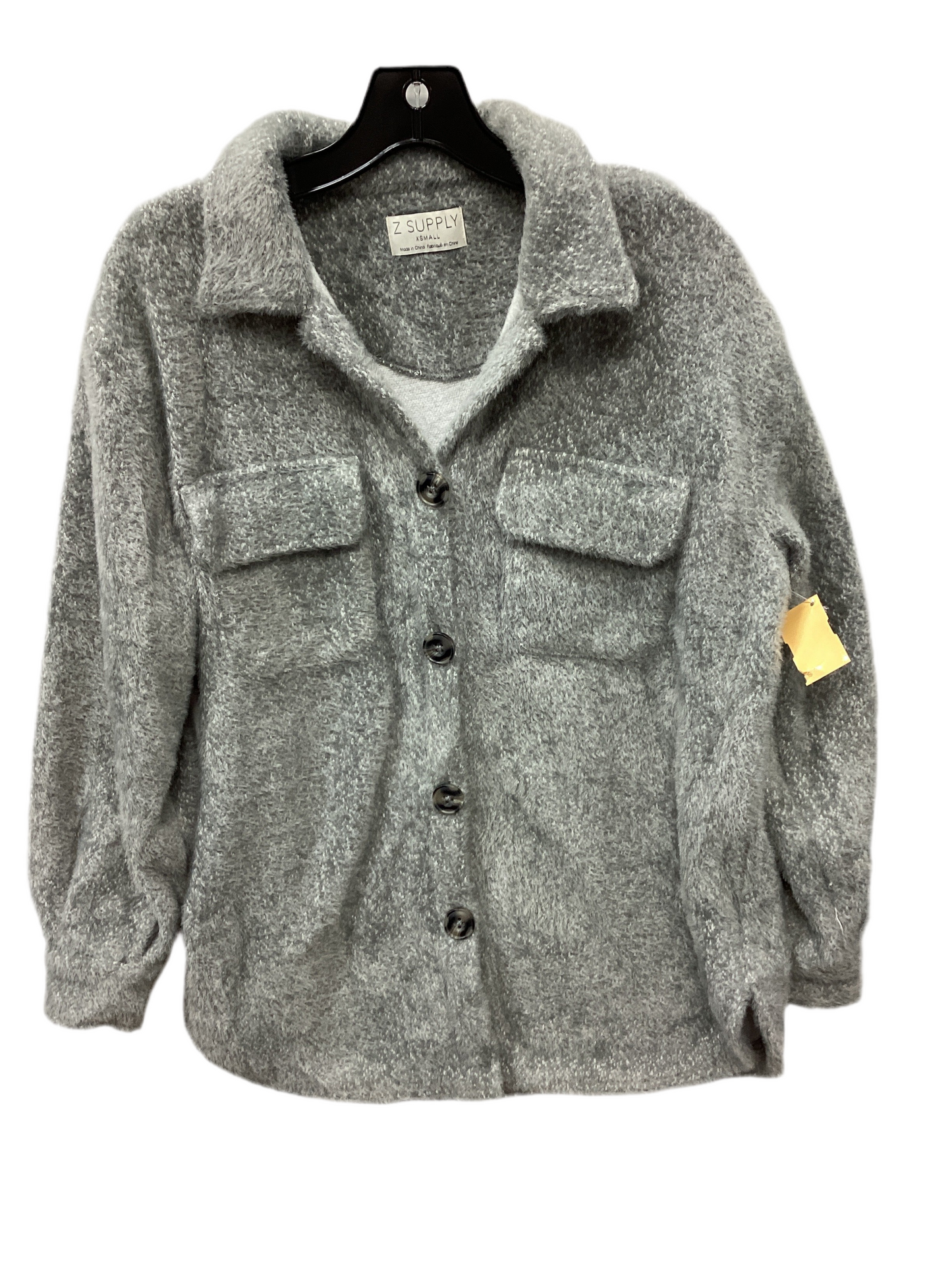 Jacket Fleece By Z Supply In Grey, Size:Xs