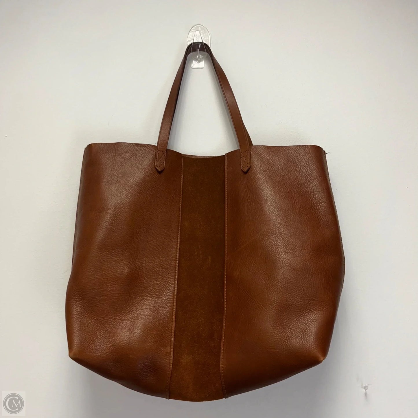 Handbag Leather By Madewell, Size: Large