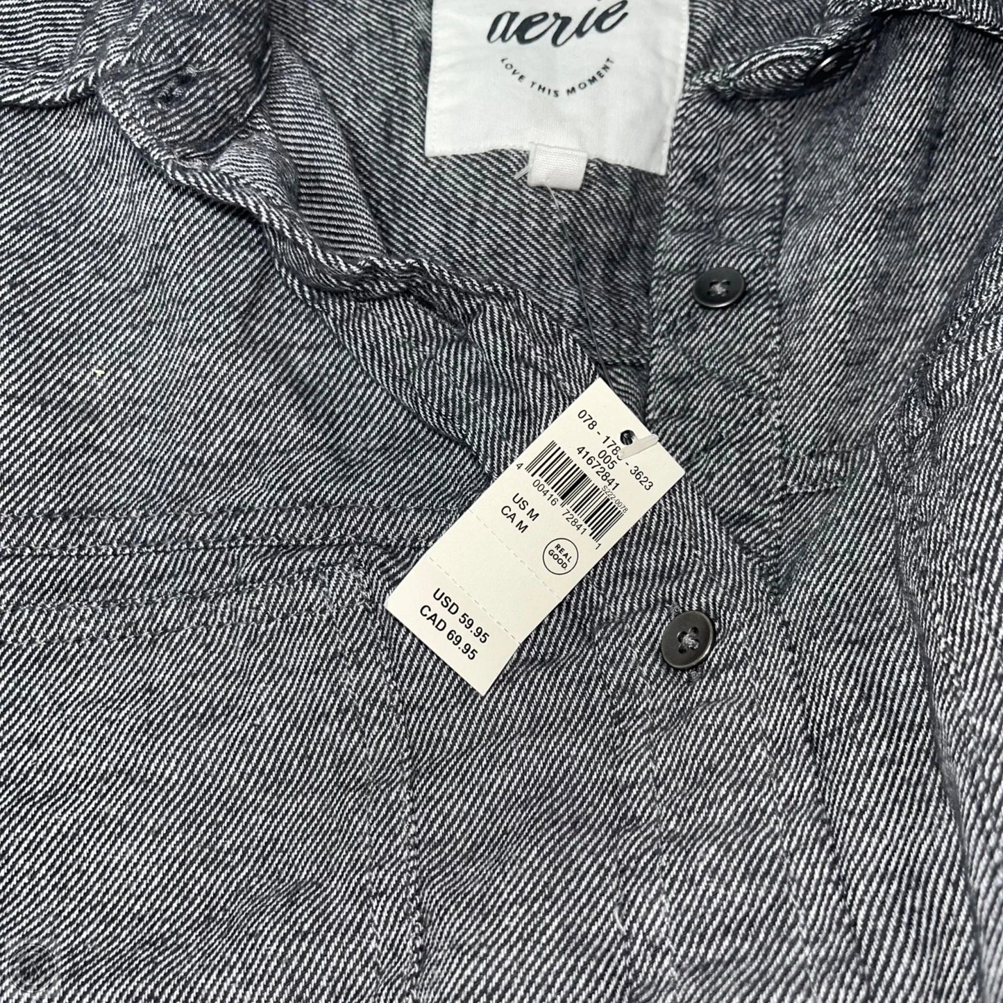 Top Long Sleeve By Aerie In Grey, Size: M