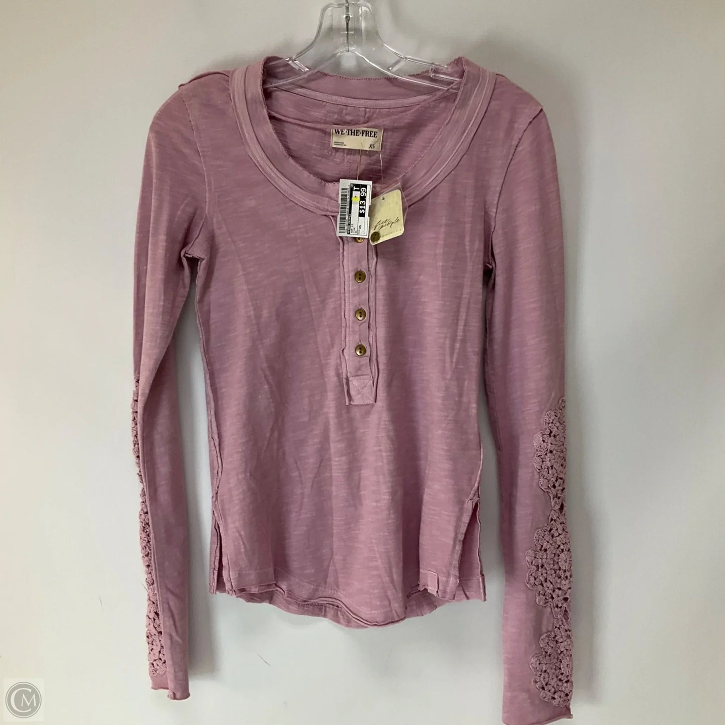 Top Long Sleeve By Free People In Pink, Size: Xs