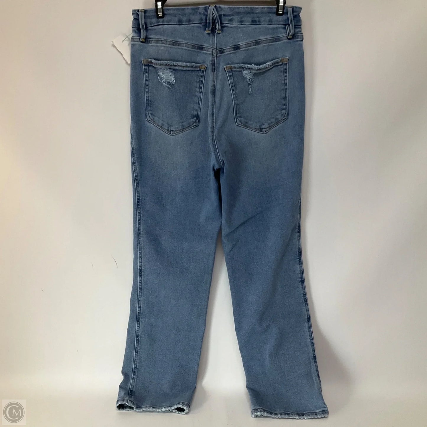 Jeans Straight By Good American In Blue Denim, Size: 10