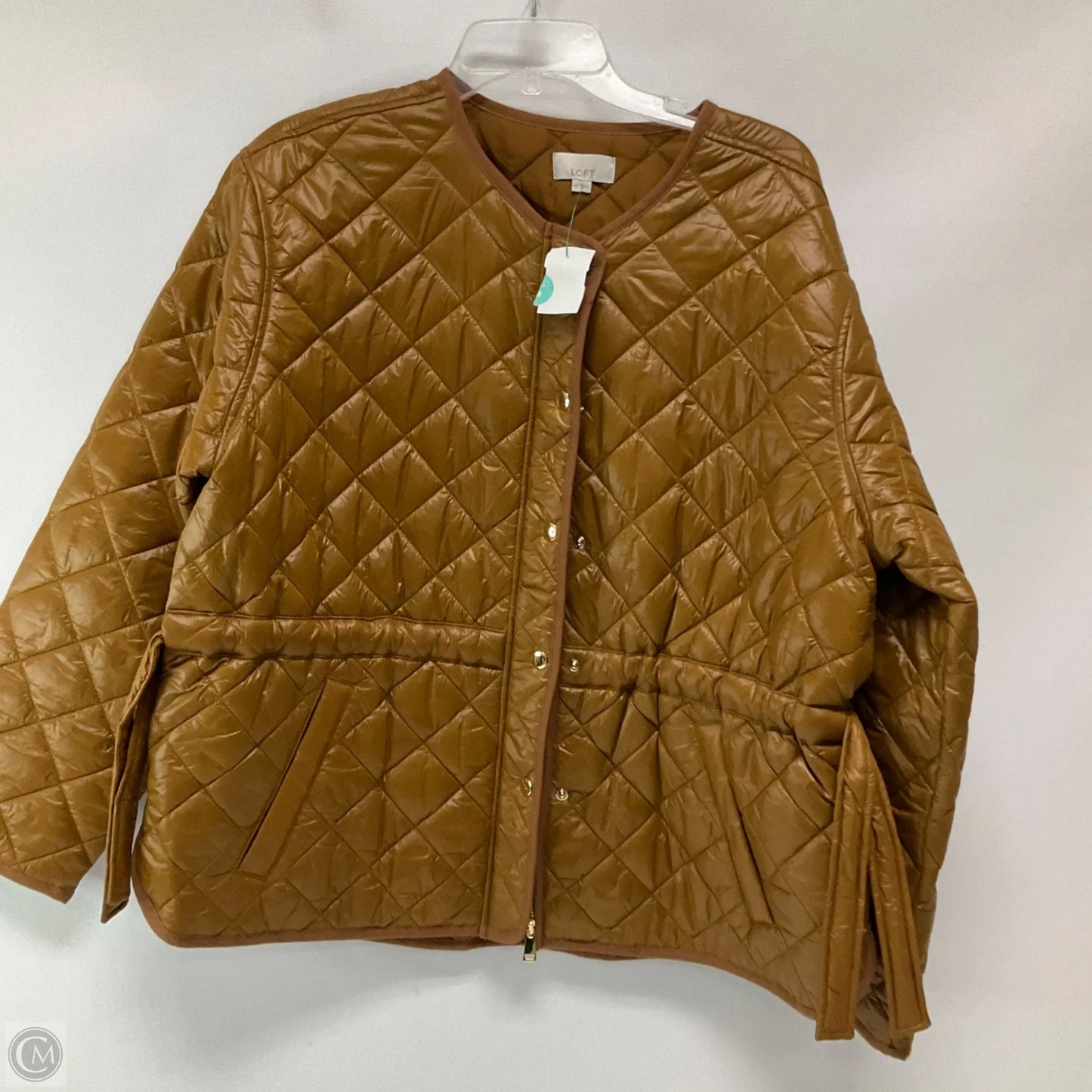Jacket Puffer & Quilted By Loft In Brown, Size: M