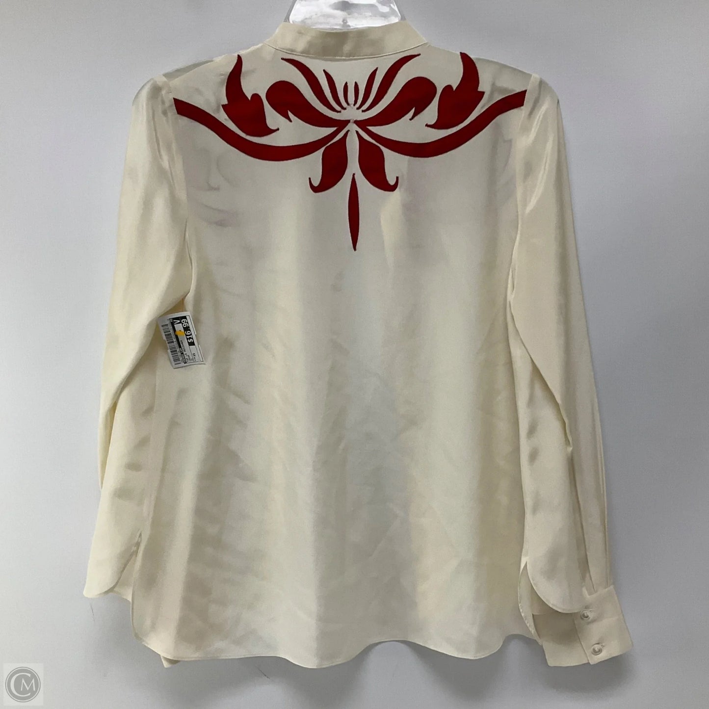 Top Long Sleeve Designer By Derek Lam In Cream, Size: Xs
