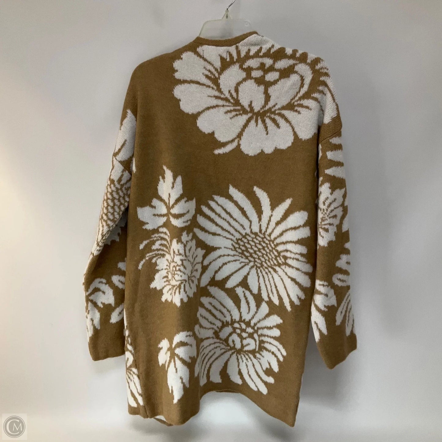 Sweater Cardigan By Anthropologie In Tan, Size: M