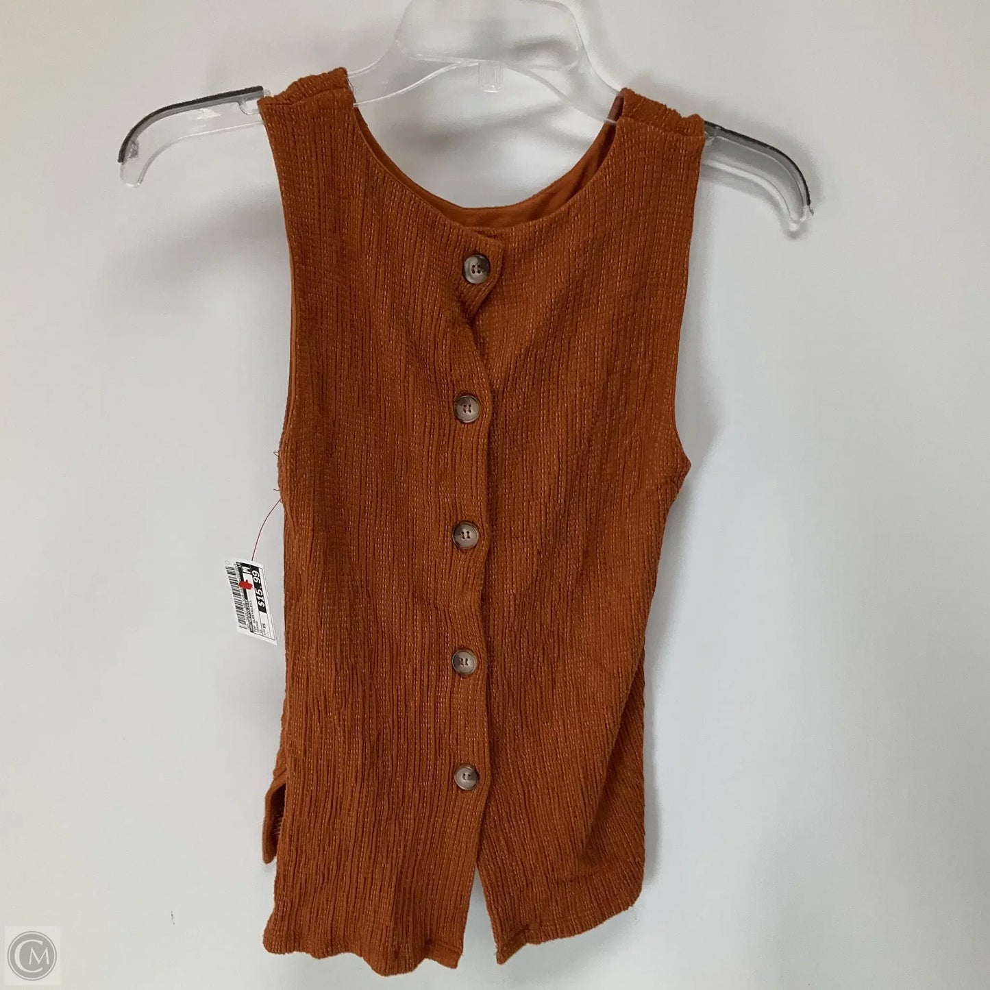 Top Sleeveless By Anthropologie In Orange, Size: Xs