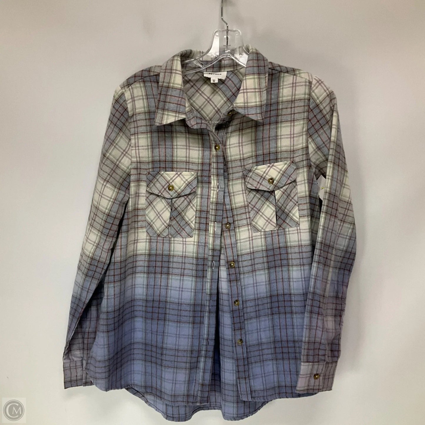 Top Long Sleeve By Cmc In Plaid Pattern, Size: S