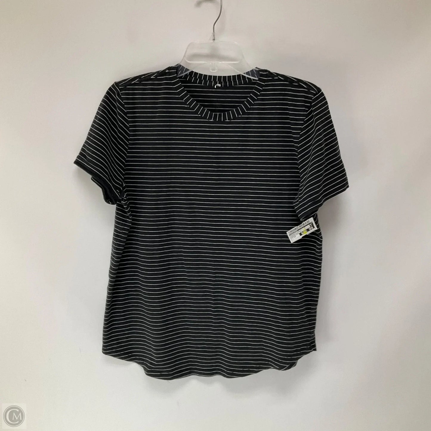 Athletic Top Short Sleeve By Lululemon In Striped Pattern, Size: 10