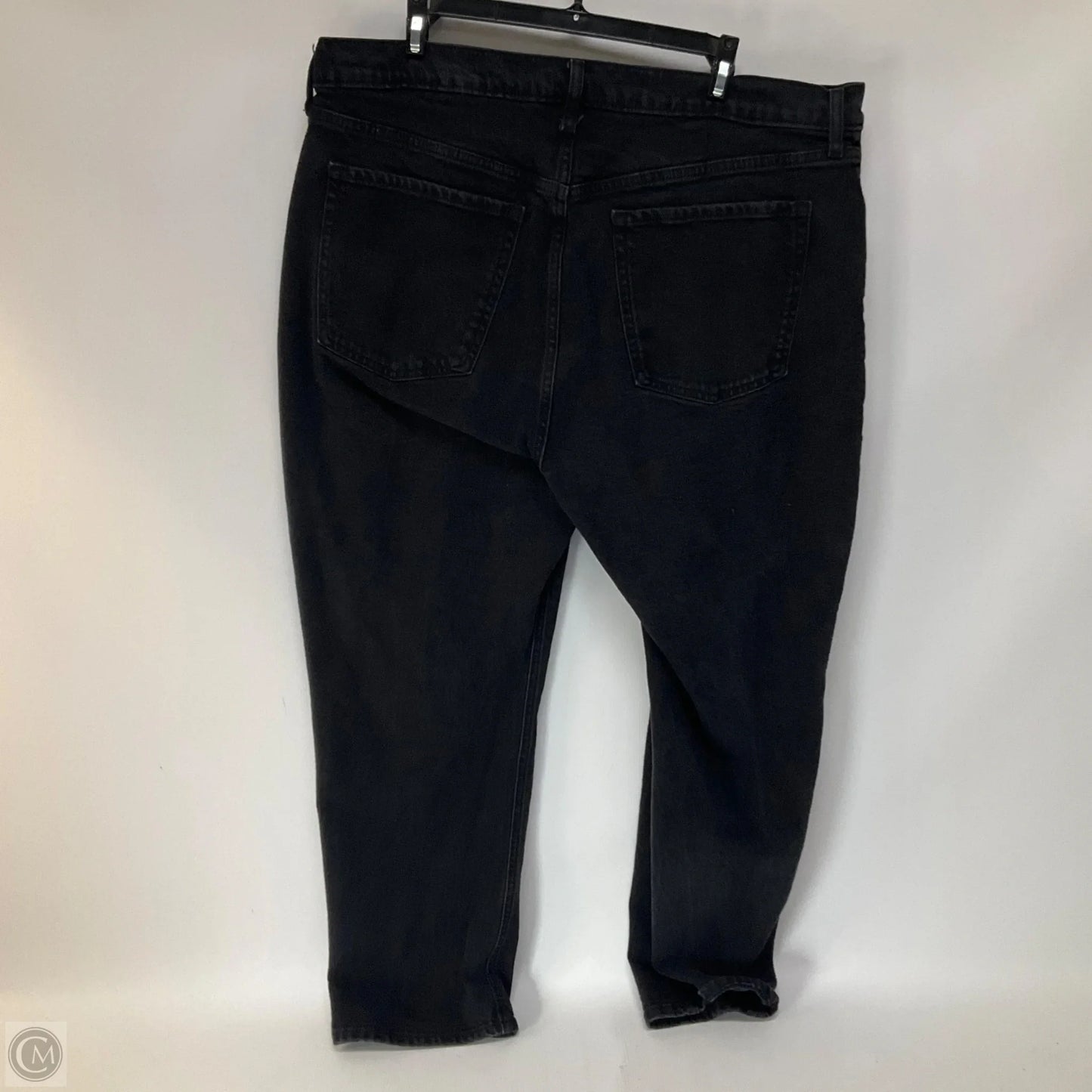 Jeans Straight By Old Navy In Black Denim, Size: 18