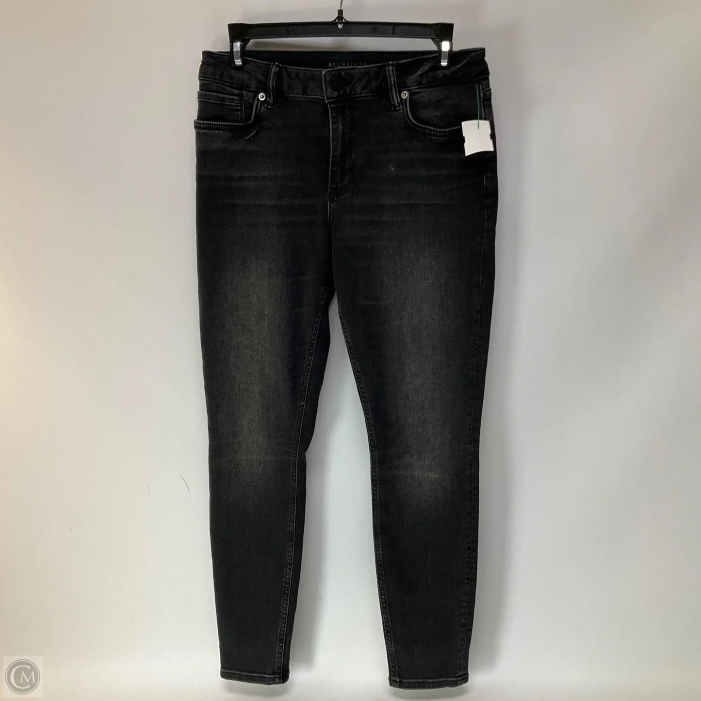 Jeans Designer By All Saints In Black Denim, Size: 6