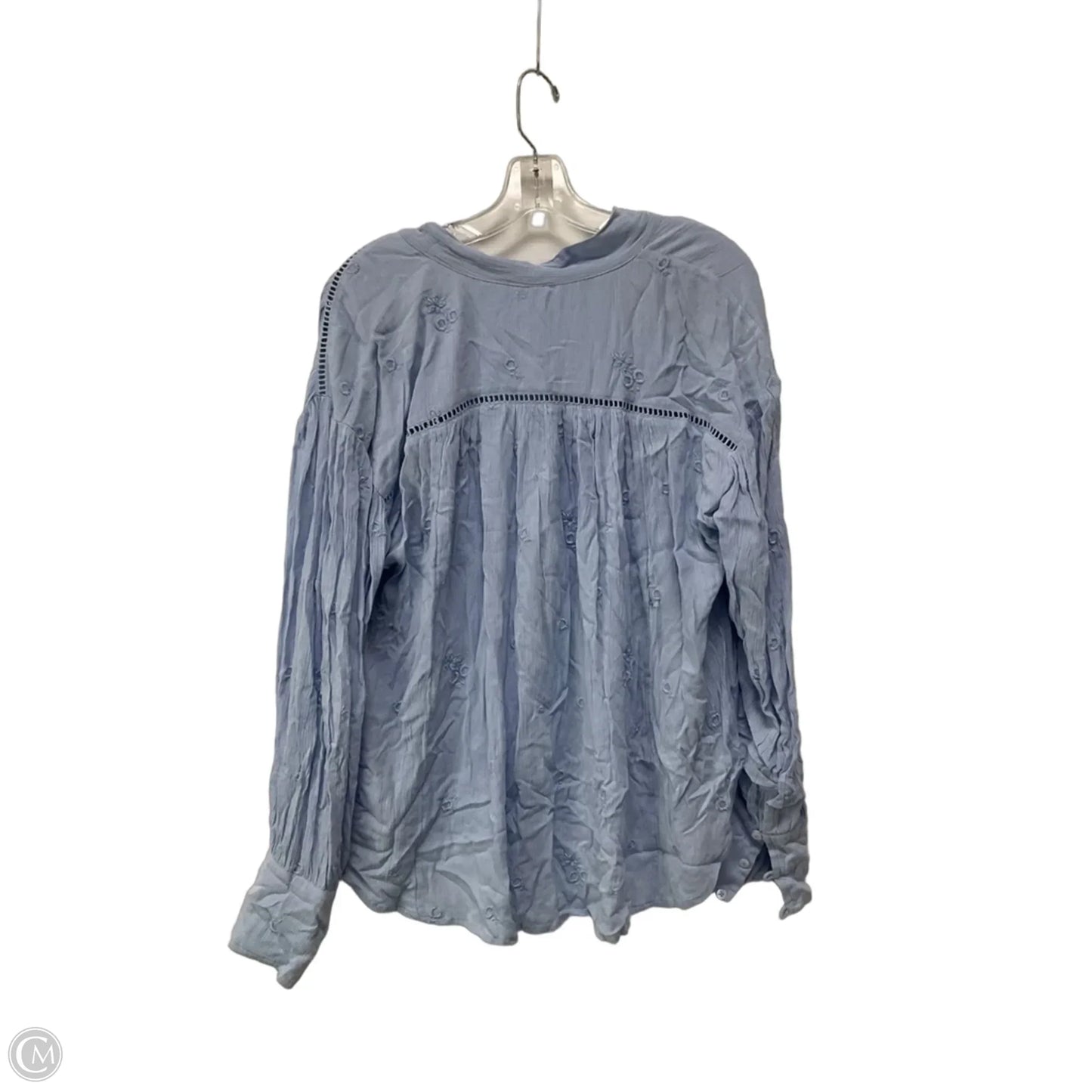 Top Long Sleeve By Free People In Blue, Size: M