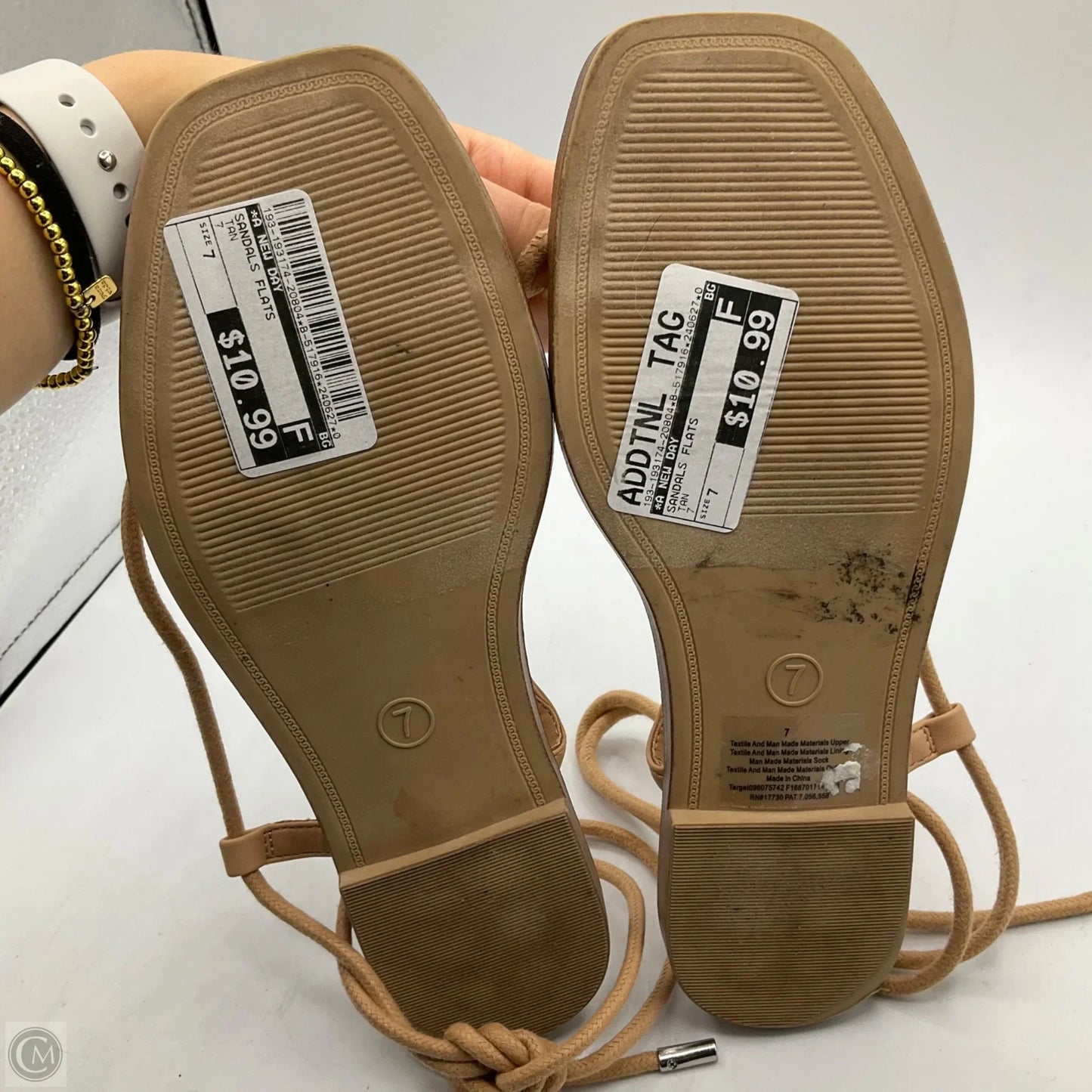 Sandals Flats By A New Day In Tan, Size: 7