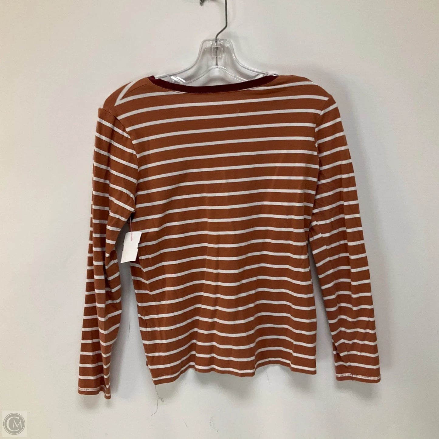 Top Long Sleeve By Madewell In Striped Pattern, Size: S