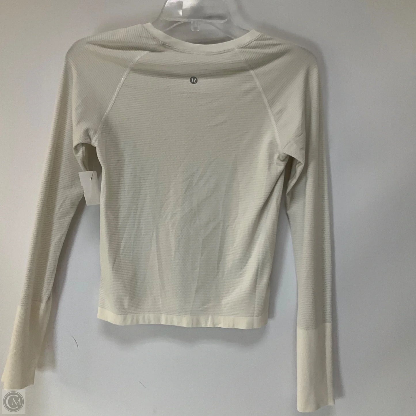 Athletic Top Long Sleeve Crewneck By Lululemon In White, Size: 6