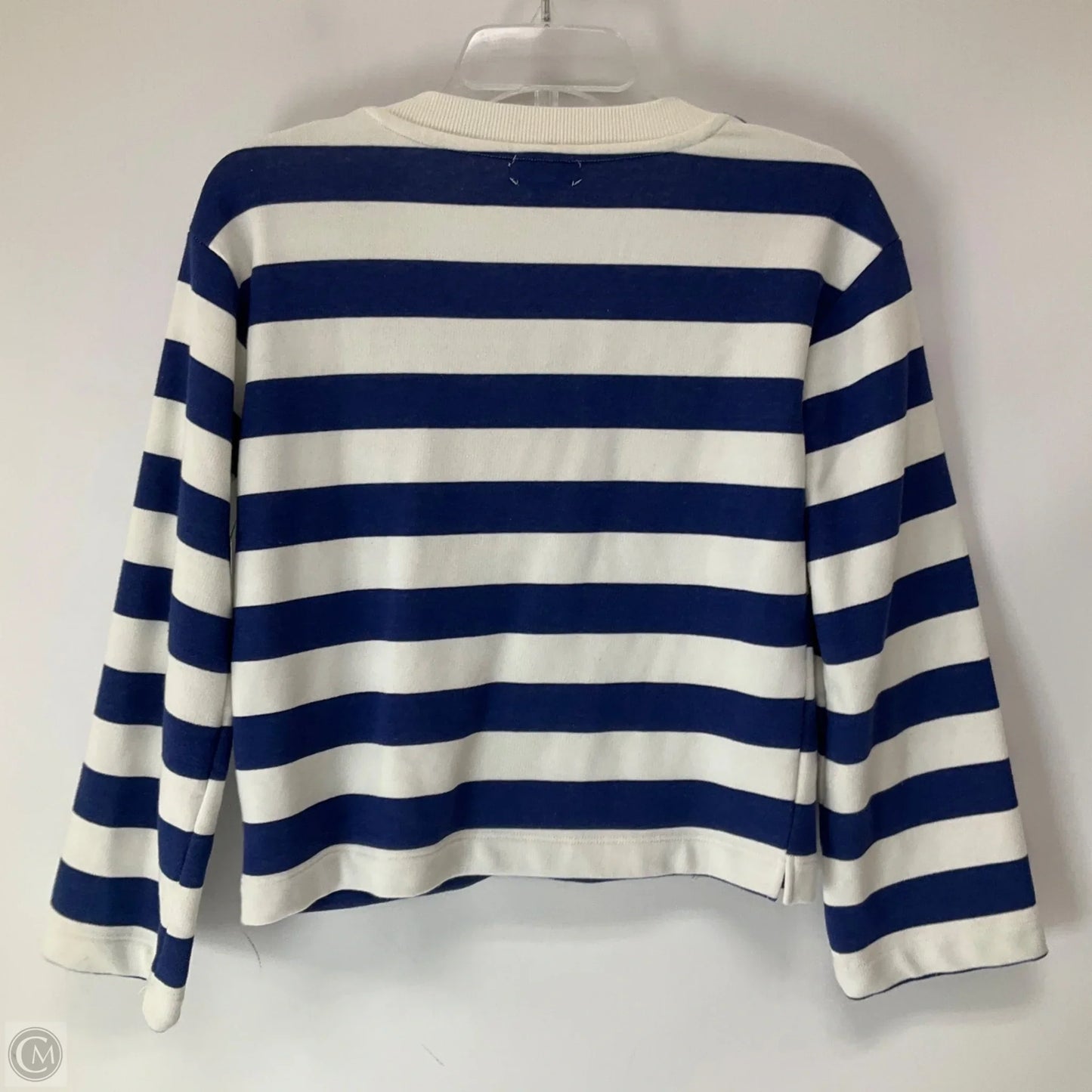 Top Long Sleeve By Evereve In Striped Pattern, Size: Xs