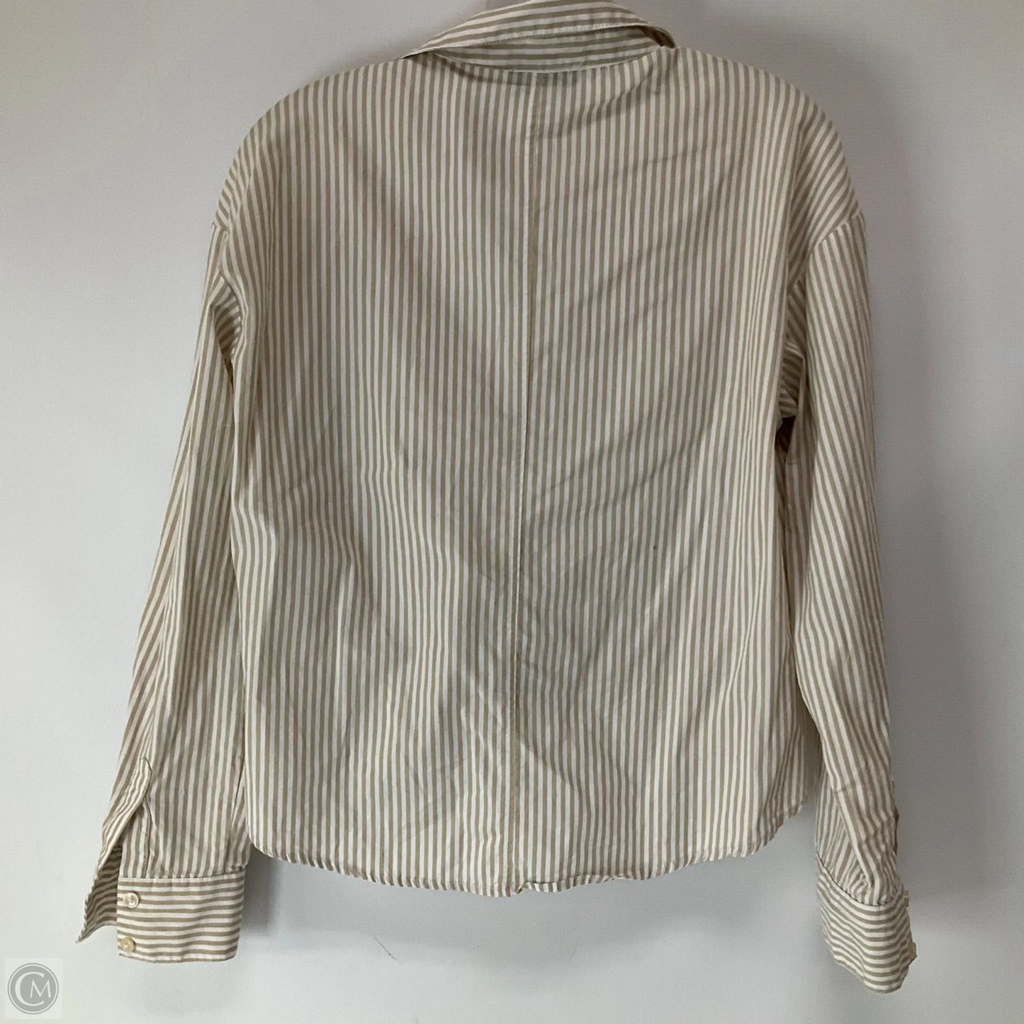 Top Long Sleeve By Evereve In Striped Pattern, Size: S