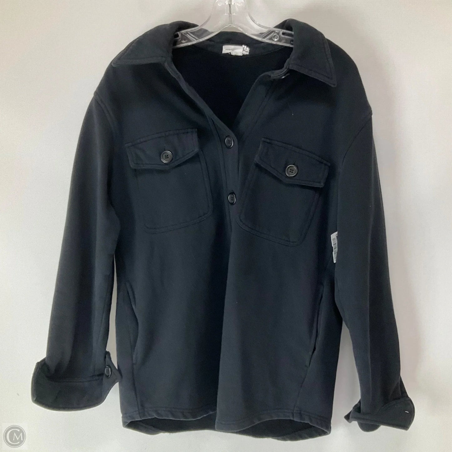 Jacket Shirt By Good American In Black, Size: 0