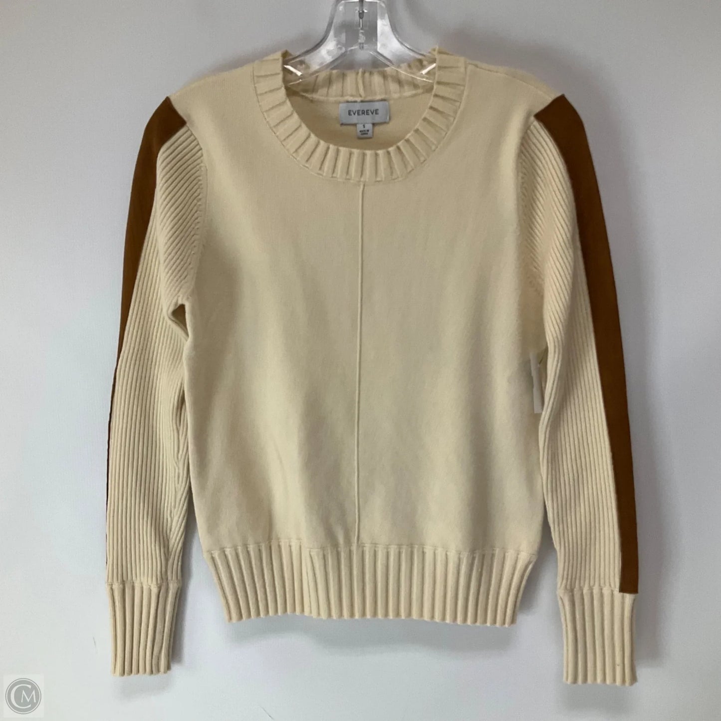 Top Long Sleeve By Evereve In Tan, Size: S