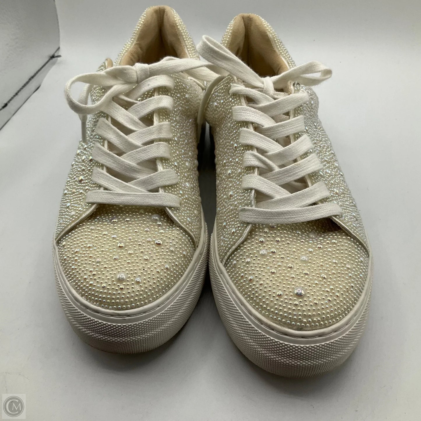 Shoes Sneakers By Betsey Johnson In Cream, Size: 8