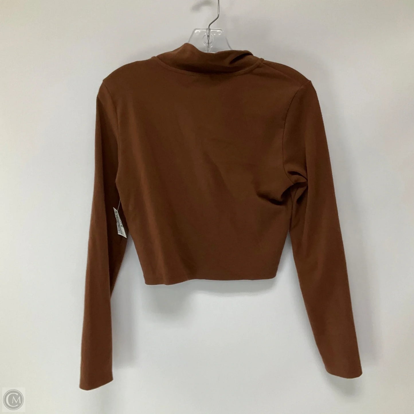 Athletic Top Long Sleeve Collar By Aritzia In Brown, Size: L