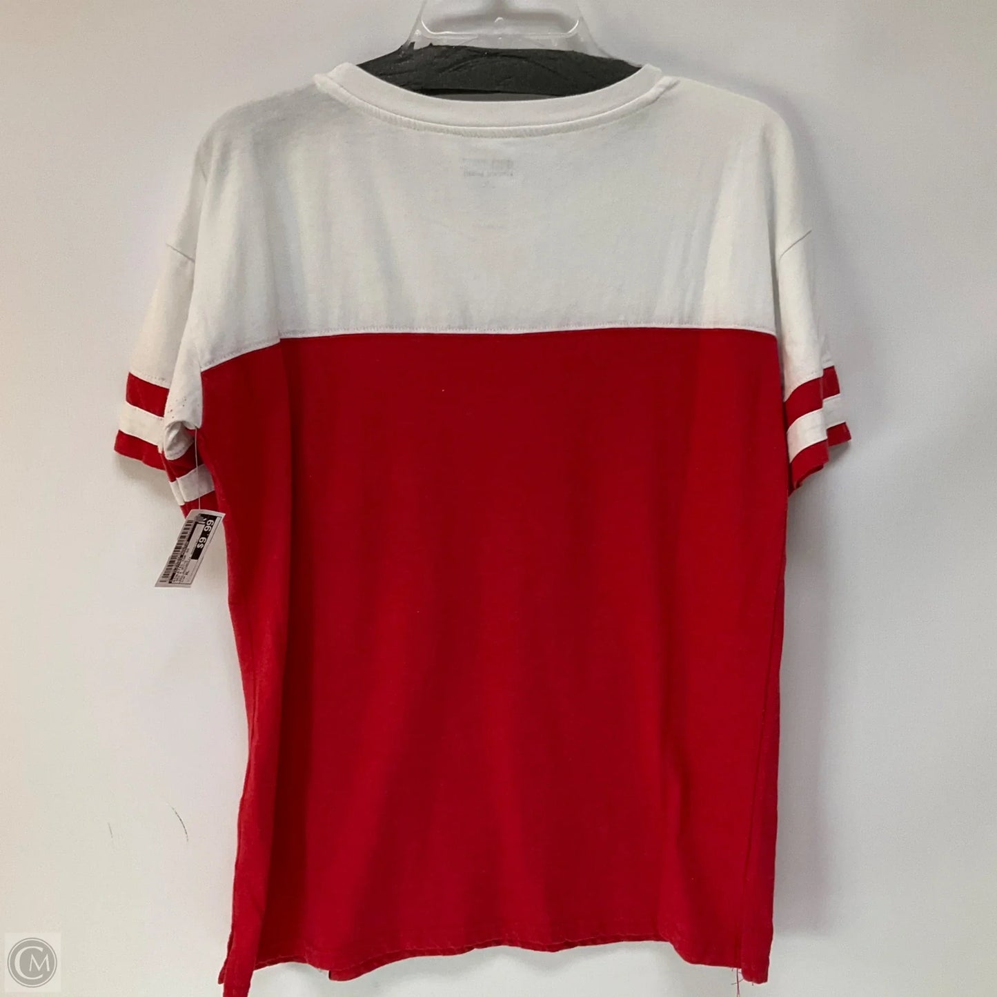 Athletic Top Short Sleeve By Clothes Mentor In Red & White, Size: Xl