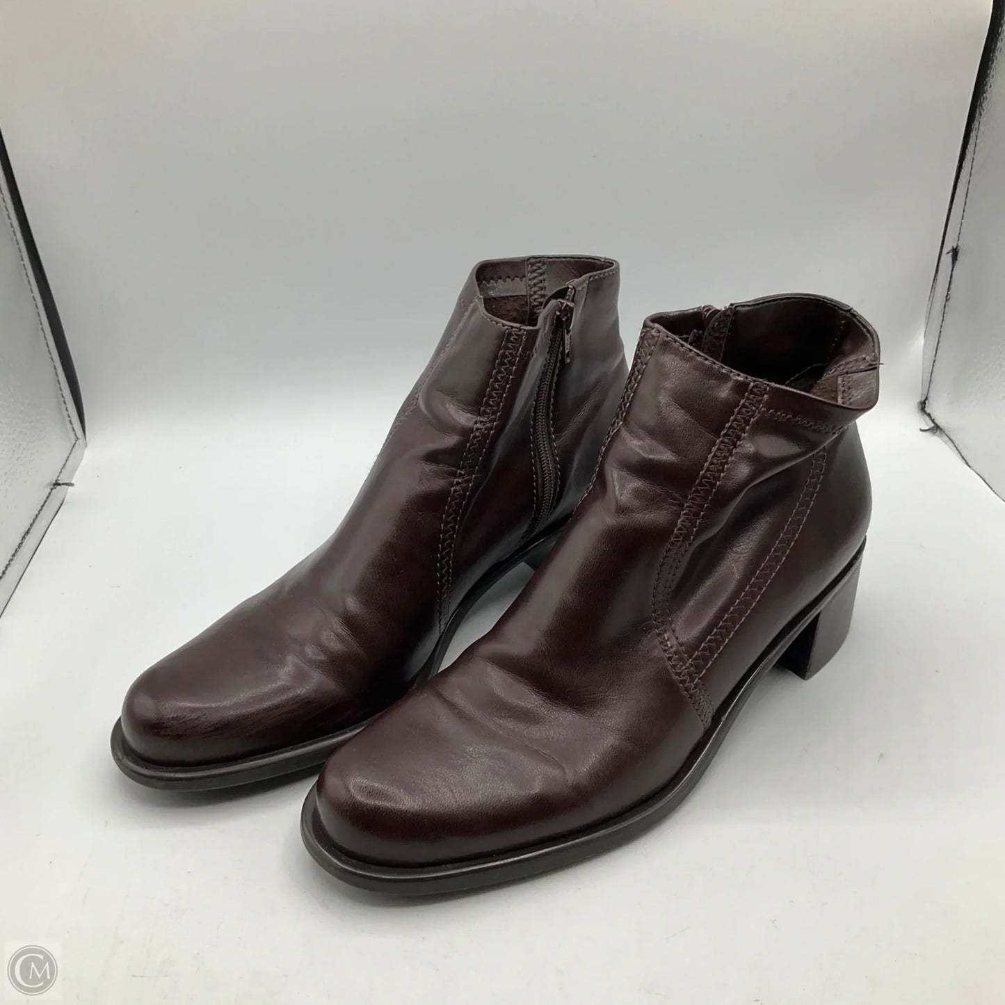 Boots Ankle Heels By Franco Sarto In Brown, Size: 8