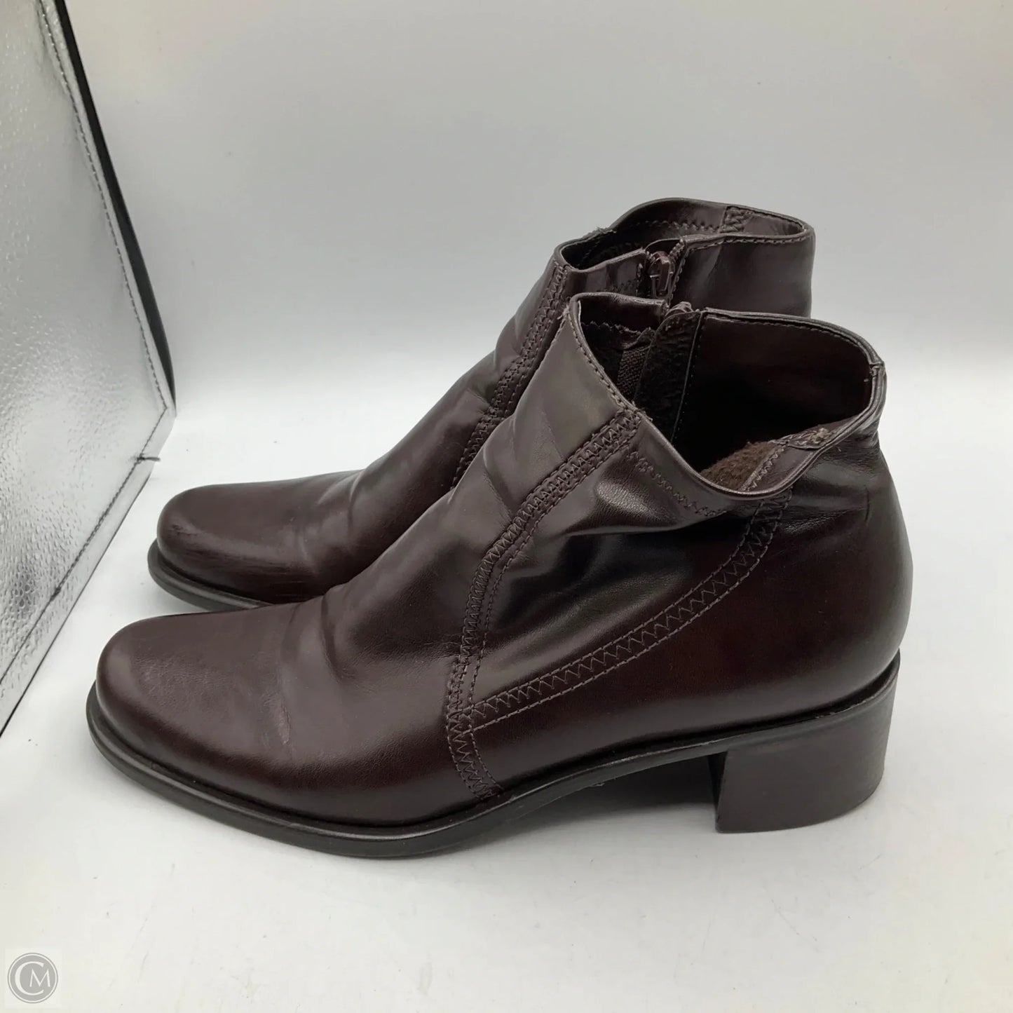 Boots Ankle Heels By Franco Sarto In Brown, Size: 8