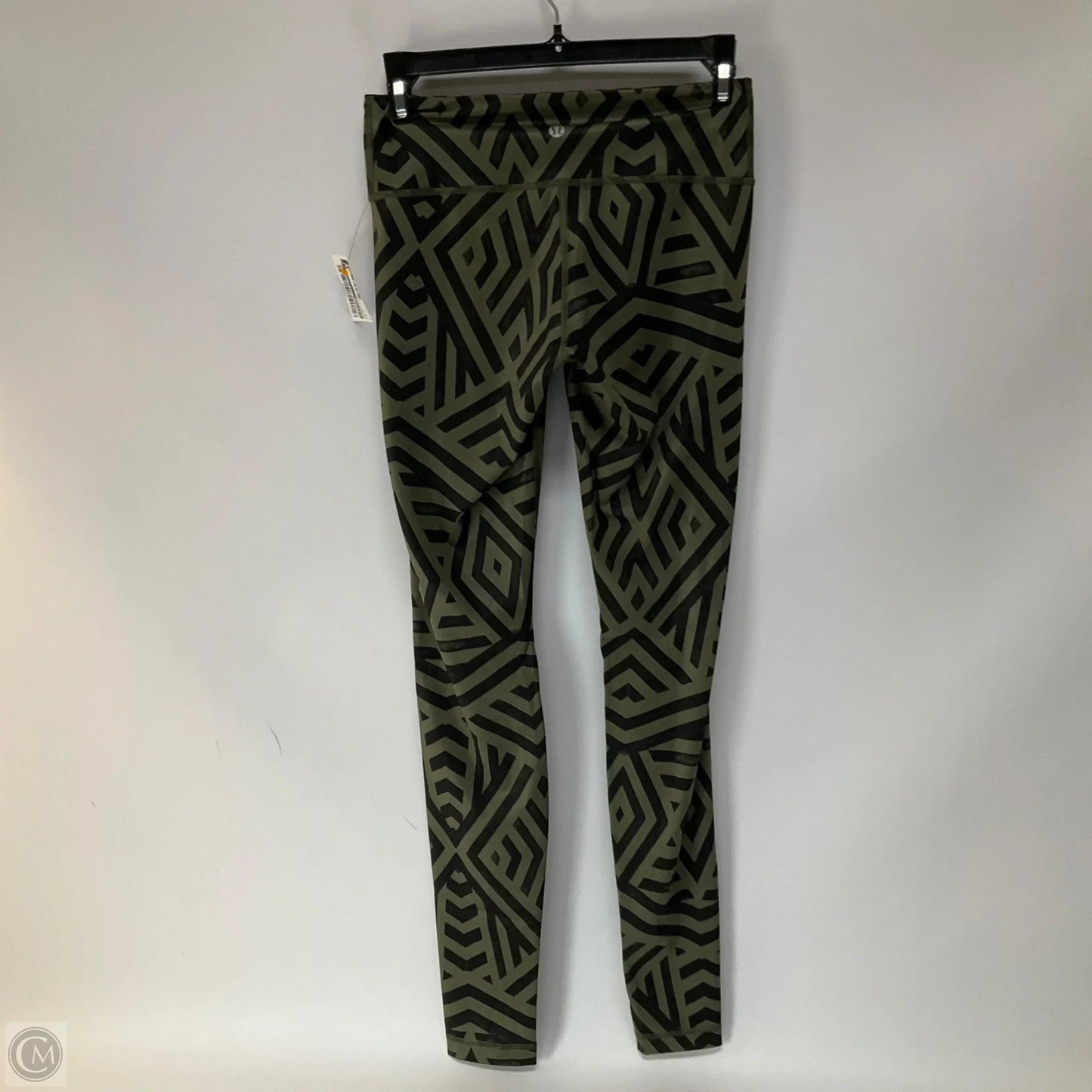 Athletic Leggings By Lululemon In Black & Green, Size: 4