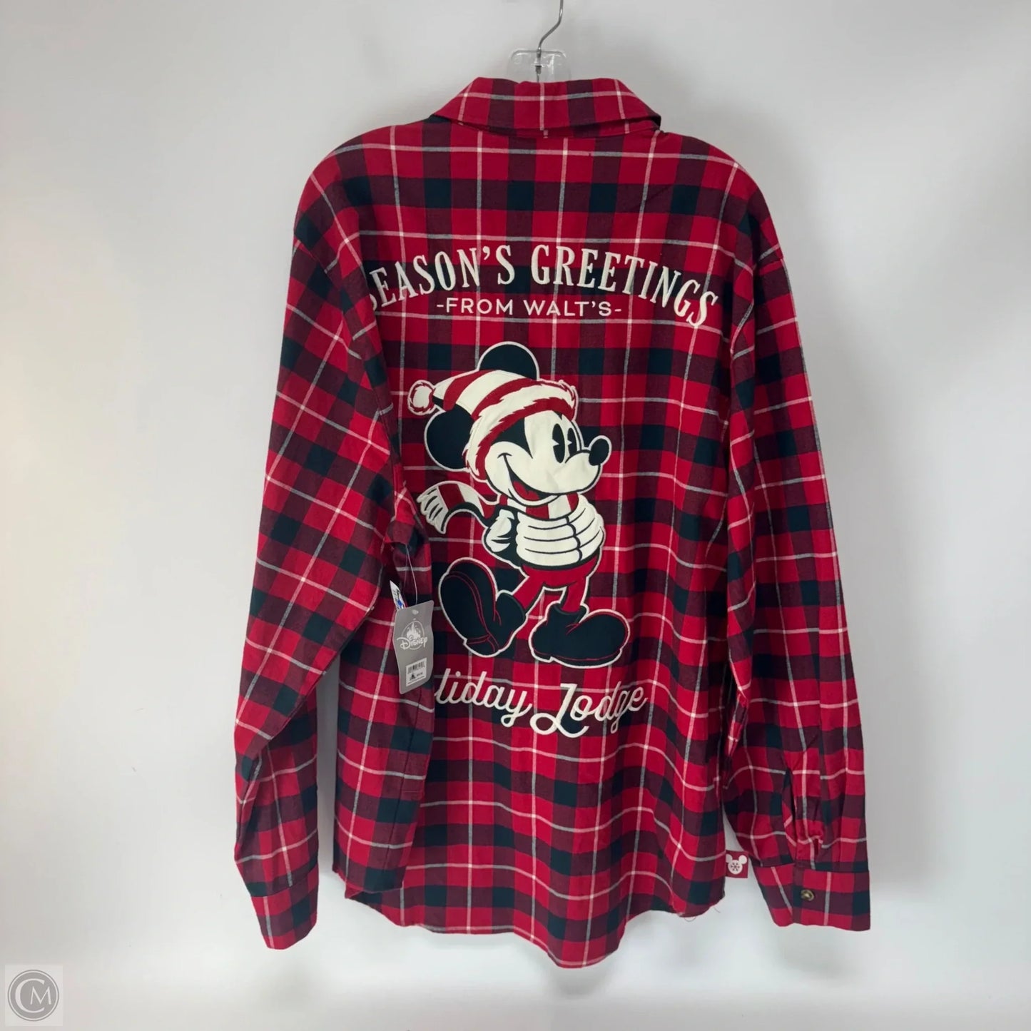 Top Long Sleeve By Disney In Red, Size: Xl