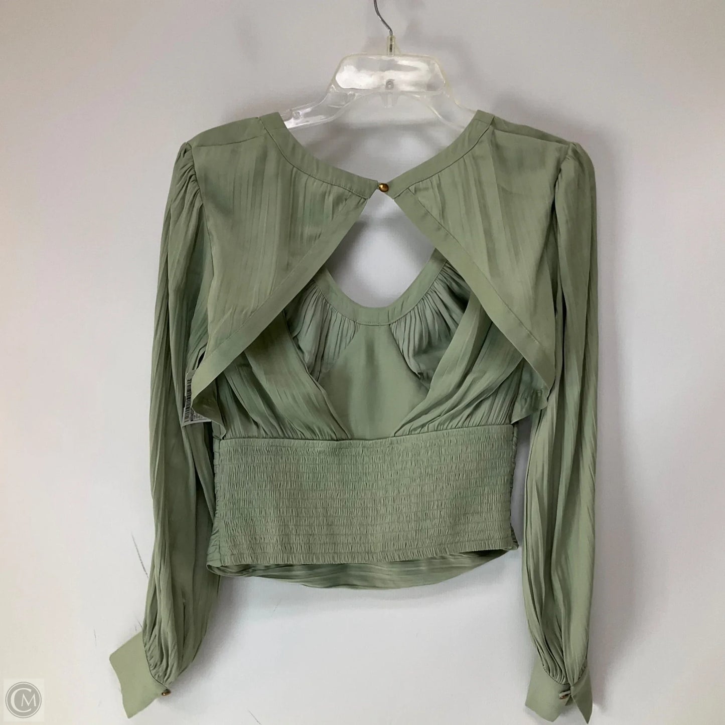Top Long Sleeve By Anthropologie In Green, Size: Xs