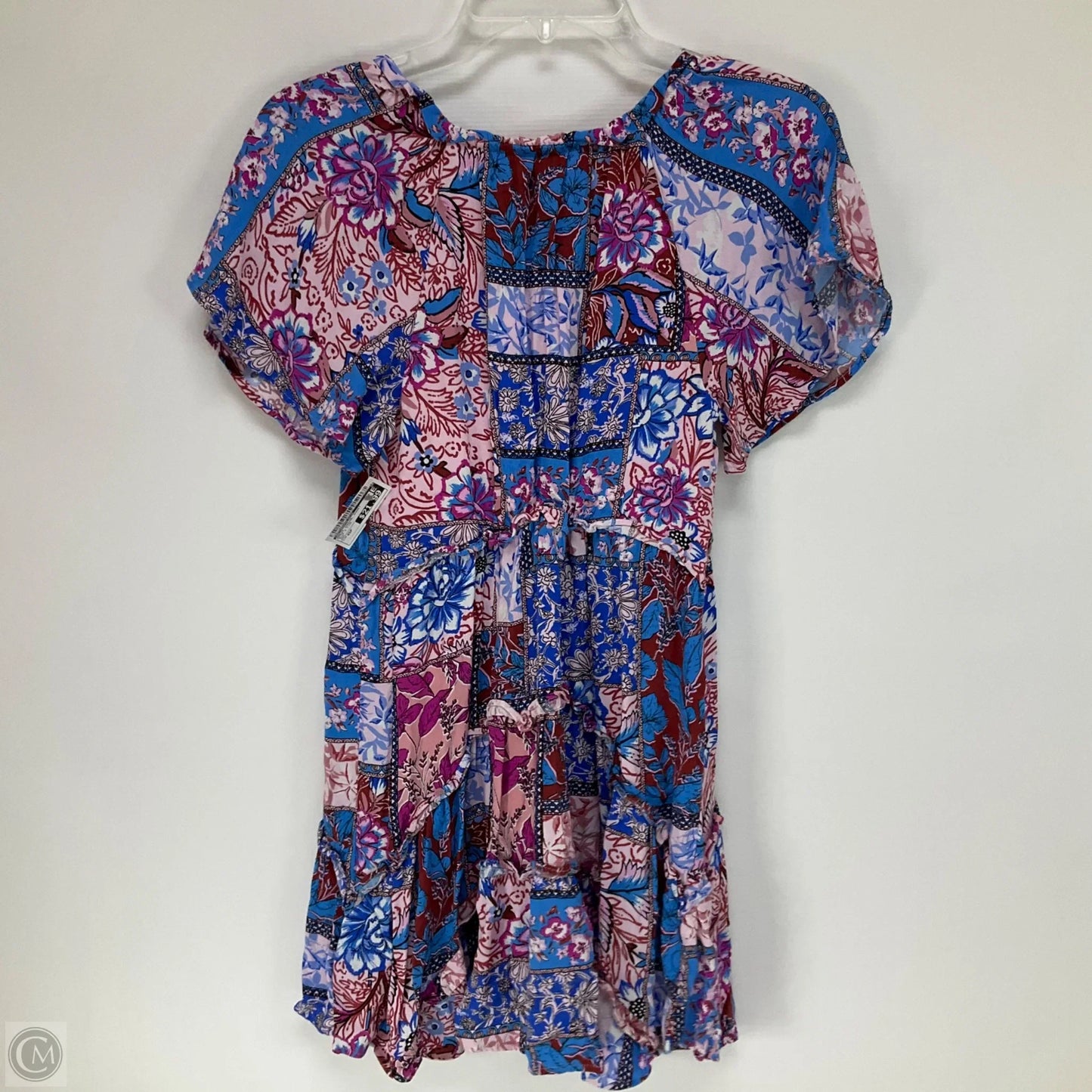 Dress Casual Short By Anthropologie In Blue & Pink, Size: Xsp