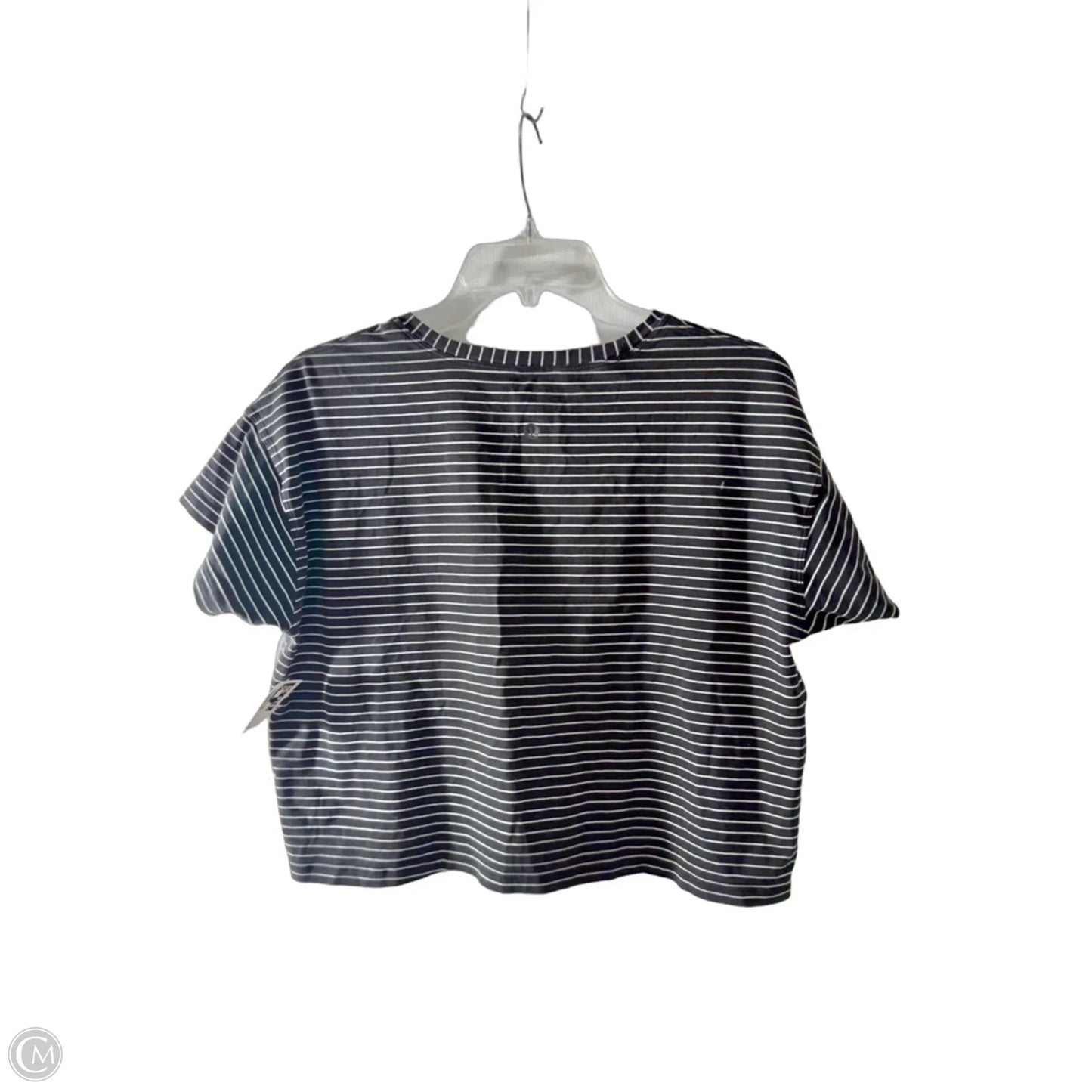 Athletic Top Short Sleeve By Lululemon In Striped, Size: M