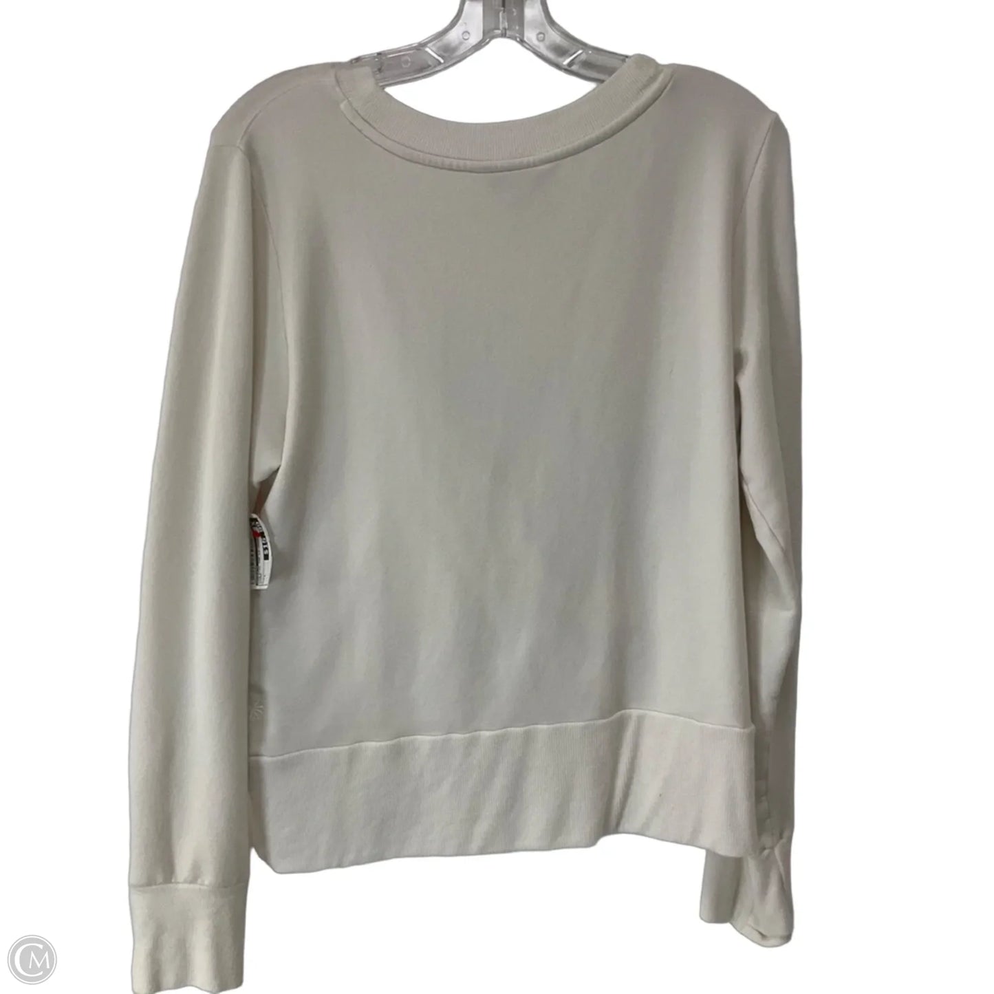 Athletic Top Long Sleeve Crewneck By Athleta In Cream, Size: L